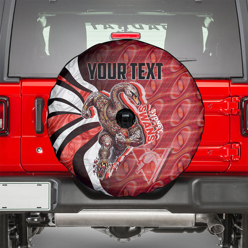 Personalised Sydney Swans Spare Tire Cover Trippy Psychedelic Abstract Art Mascot Football Fans