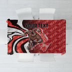 Personalised Sydney Swans Tablecloth Trippy Psychedelic Abstract Art Mascot Football Fans