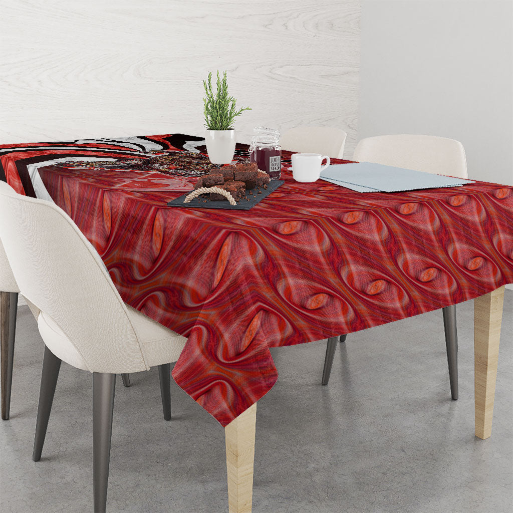 Personalised Sydney Swans Tablecloth Trippy Psychedelic Abstract Art Mascot Football Fans