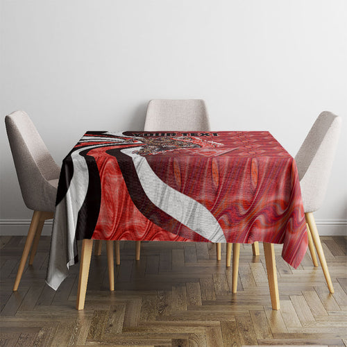 Personalised Sydney Swans Tablecloth Trippy Psychedelic Abstract Art Mascot Football Fans