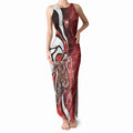 Personalised Sydney Swans Tank Maxi Dress Trippy Psychedelic Abstract Art Mascot Football Fans