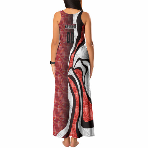 Personalised Sydney Swans Tank Maxi Dress Trippy Psychedelic Abstract Art Mascot Football Fans