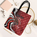 Personalised Sydney Swans Tote Bag Trippy Psychedelic Abstract Art Mascot Football Fans