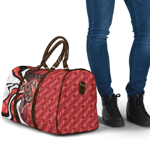 Personalised Sydney Swans Travel Bag Trippy Psychedelic Abstract Art Mascot Football Fans