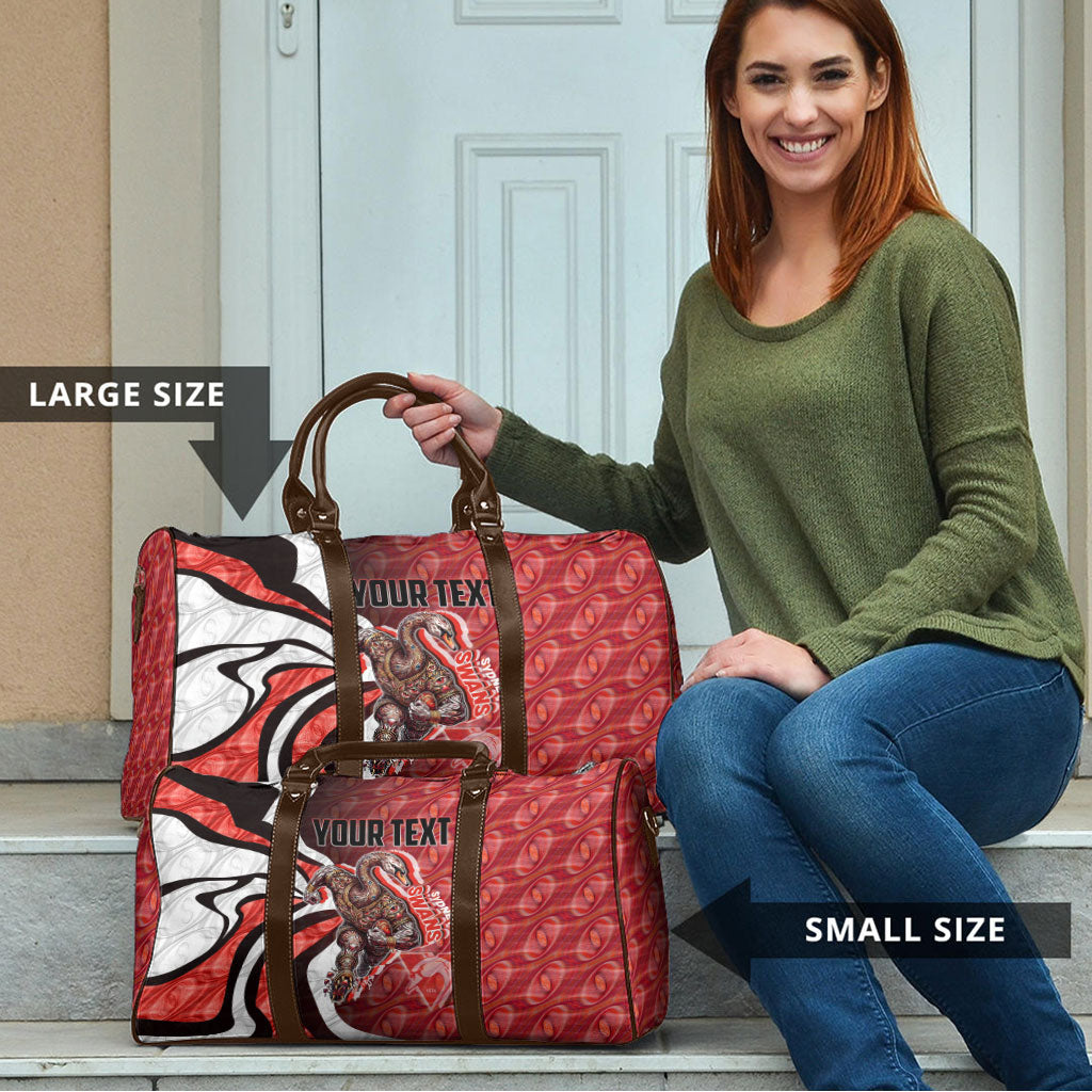 Personalised Sydney Swans Travel Bag Trippy Psychedelic Abstract Art Mascot Football Fans