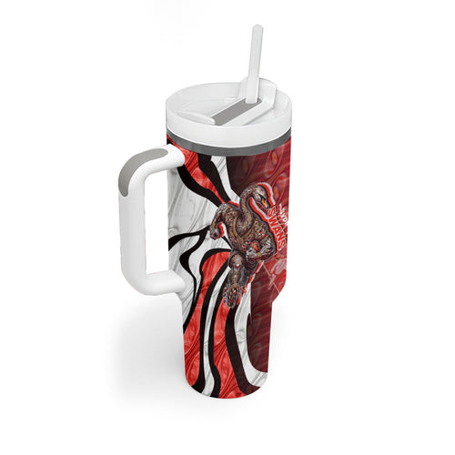 Personalised Sydney Swans Tumbler With Handle Trippy Psychedelic Abstract Art Mascot Football Fans