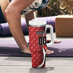Personalised Sydney Swans Tumbler With Handle Trippy Psychedelic Abstract Art Mascot Football Fans