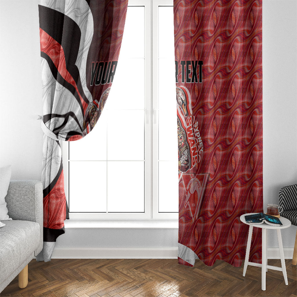 Personalised Sydney Swans Window Curtain Trippy Psychedelic Abstract Art Mascot Football Fans
