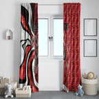 Personalised Sydney Swans Window Curtain Trippy Psychedelic Abstract Art Mascot Football Fans