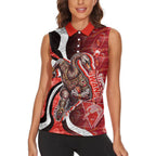 Personalised Sydney Swans Women Sleeveless Polo Shirt Trippy Psychedelic Abstract Art Mascot Football Fans