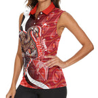 Personalised Sydney Swans Women Sleeveless Polo Shirt Trippy Psychedelic Abstract Art Mascot Football Fans