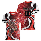 Personalised Sydney Swans Women V-Neck T-Shirt Trippy Psychedelic Abstract Art Mascot Football Fans
