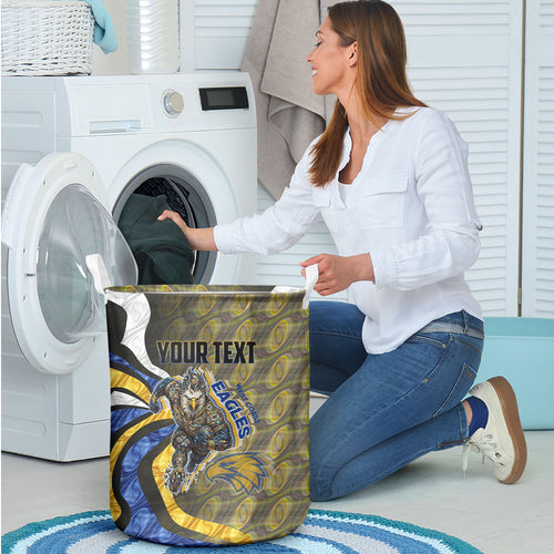 Personalised West Coast Eagles Laundry Basket Trippy Psychedelic Abstract Art Mascot Football Fans
