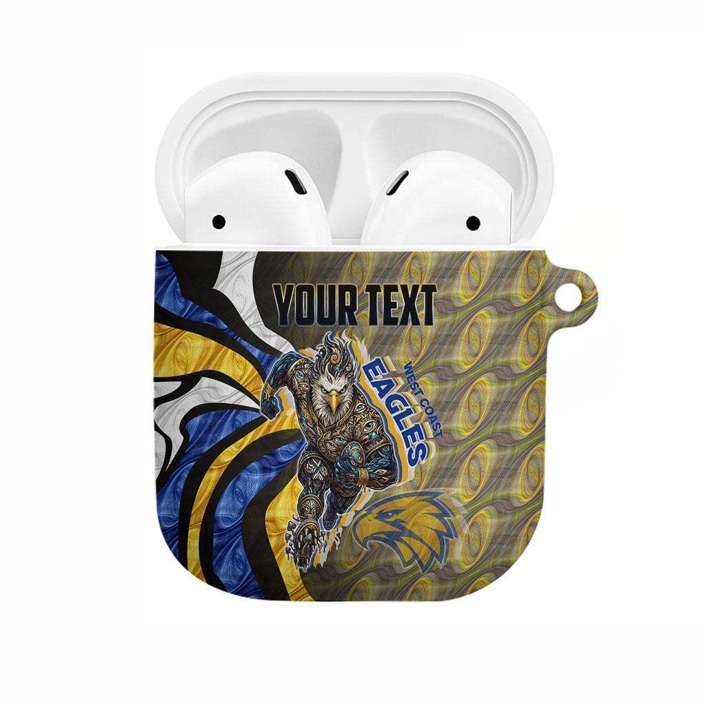 Personalised West Coast Eagles AirPods Case Trippy Psychedelic Abstract Art Mascot Football Fans