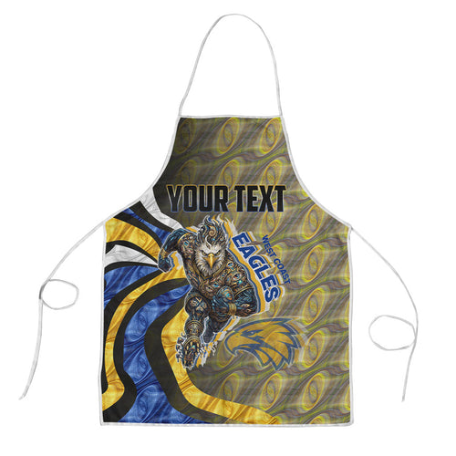 Personalised West Coast Eagles Apron Trippy Psychedelic Abstract Art Mascot Football Fans