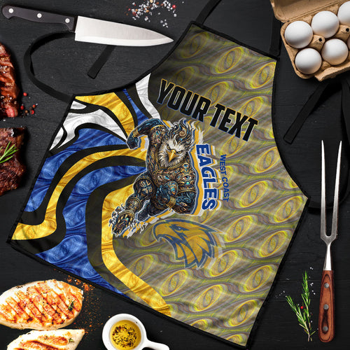 Personalised West Coast Eagles Apron Trippy Psychedelic Abstract Art Mascot Football Fans