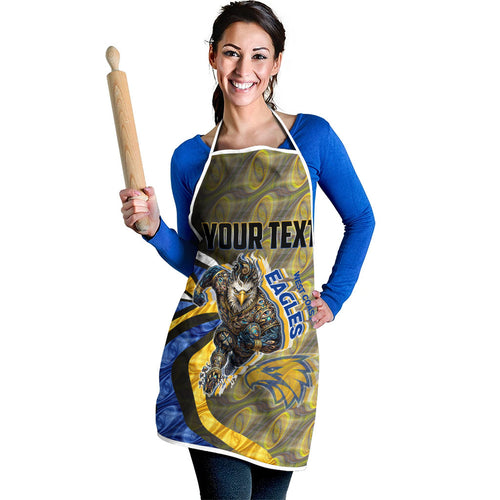 Personalised West Coast Eagles Apron Trippy Psychedelic Abstract Art Mascot Football Fans
