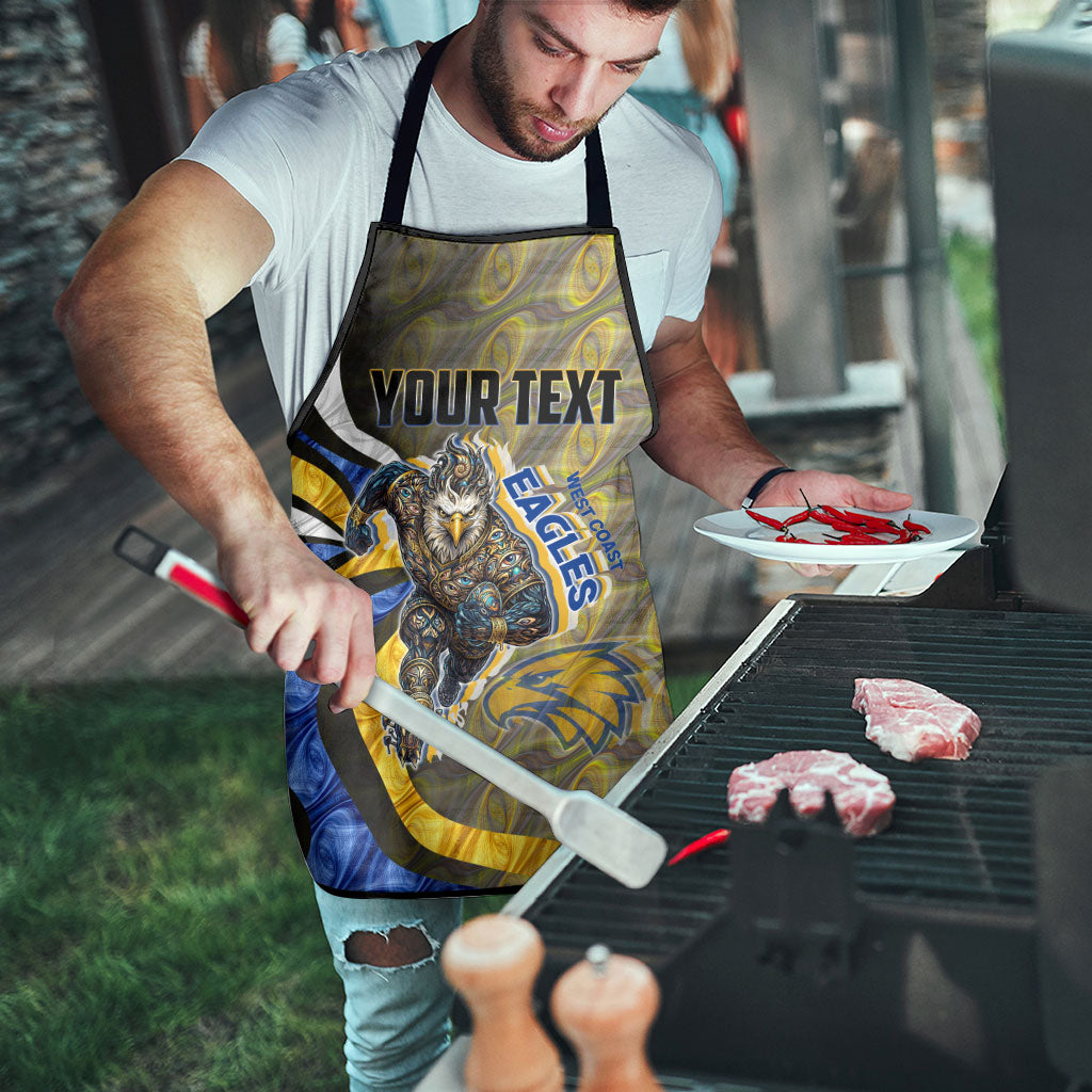 Personalised West Coast Eagles Apron Trippy Psychedelic Abstract Art Mascot Football Fans