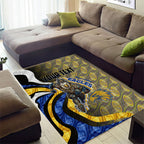 Personalised West Coast Eagles Area Rug Trippy Psychedelic Abstract Art Mascot Football Fans