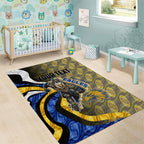 Personalised West Coast Eagles Area Rug Trippy Psychedelic Abstract Art Mascot Football Fans