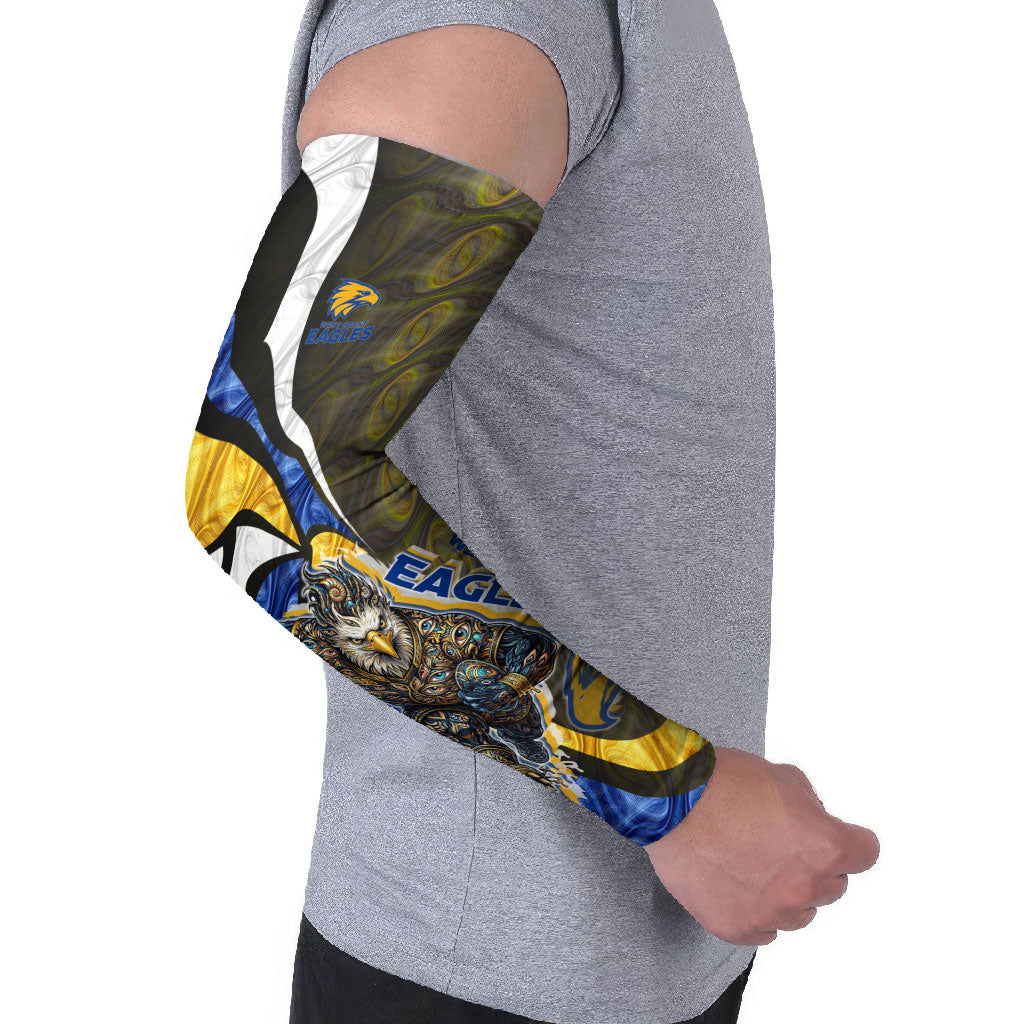 Personalised West Coast Eagles Arm Sleeves Trippy Psychedelic Abstract Art Mascot Football Fans