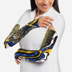 Personalised West Coast Eagles Arm Sleeves Trippy Psychedelic Abstract Art Mascot Football Fans