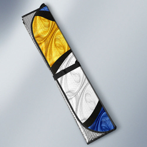 Personalised West Coast Eagles Auto Sun Shade Trippy Psychedelic Abstract Art Mascot Football Fans