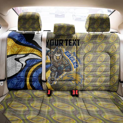 Personalised West Coast Eagles Back Car Seat Cover Trippy Psychedelic Abstract Art Mascot Football Fans