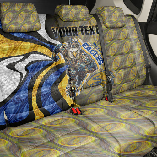 Personalised West Coast Eagles Back Car Seat Cover Trippy Psychedelic Abstract Art Mascot Football Fans