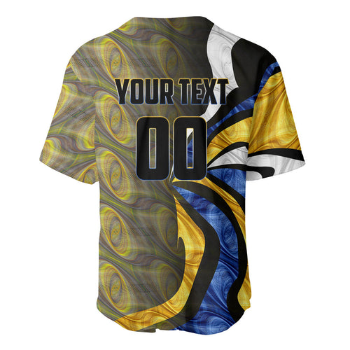 Personalised West Coast Eagles Baseball Jersey Trippy Psychedelic Abstract Art Mascot Football Fans
