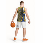 Personalised West Coast Eagles Basketball Jersey Trippy Psychedelic Abstract Art Mascot Football Fans