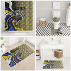 Personalised West Coast Eagles Bathroom Set Trippy Psychedelic Abstract Art Mascot Football Fans