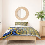 Personalised West Coast Eagles Bedding Set Trippy Psychedelic Abstract Art Mascot Football Fans