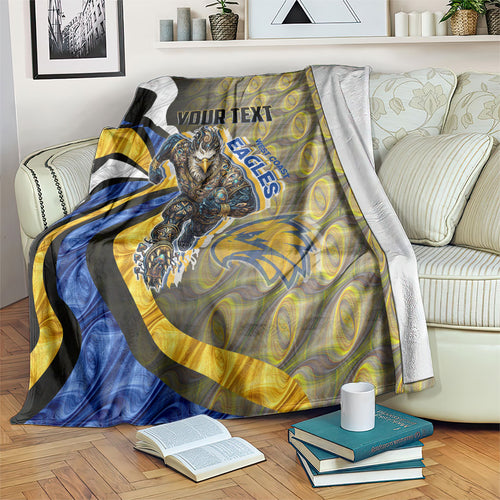 Personalised West Coast Eagles Blanket Trippy Psychedelic Abstract Art Mascot Football Fans