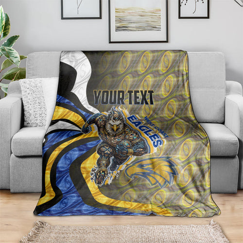 Personalised West Coast Eagles Blanket Trippy Psychedelic Abstract Art Mascot Football Fans
