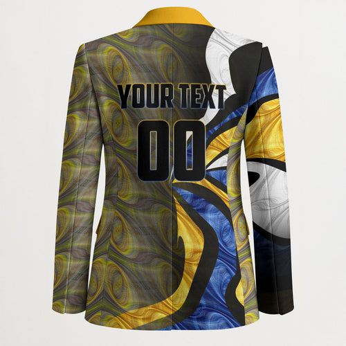 Personalised West Coast Eagles Blazer Trippy Psychedelic Abstract Art Mascot Football Fans