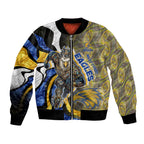 Personalised West Coast Eagles Bomber Jacket Trippy Psychedelic Abstract Art Mascot Football Fans