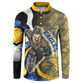 Personalised West Coast Eagles Button Sweatshirt Trippy Psychedelic Abstract Art Mascot Football Fans