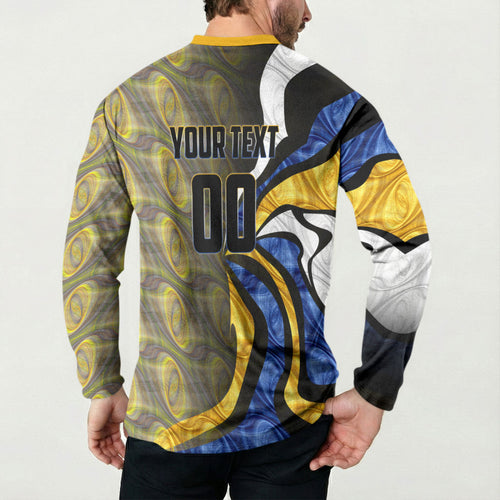 Personalised West Coast Eagles Button Sweatshirt Trippy Psychedelic Abstract Art Mascot Football Fans