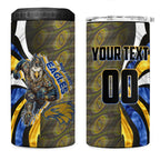 Personalised West Coast Eagles 4 in 1 Can Cooler Tumbler Trippy Psychedelic Abstract Art Mascot Football Fans