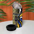 Personalised West Coast Eagles 4 in 1 Can Cooler Tumbler Trippy Psychedelic Abstract Art Mascot Football Fans