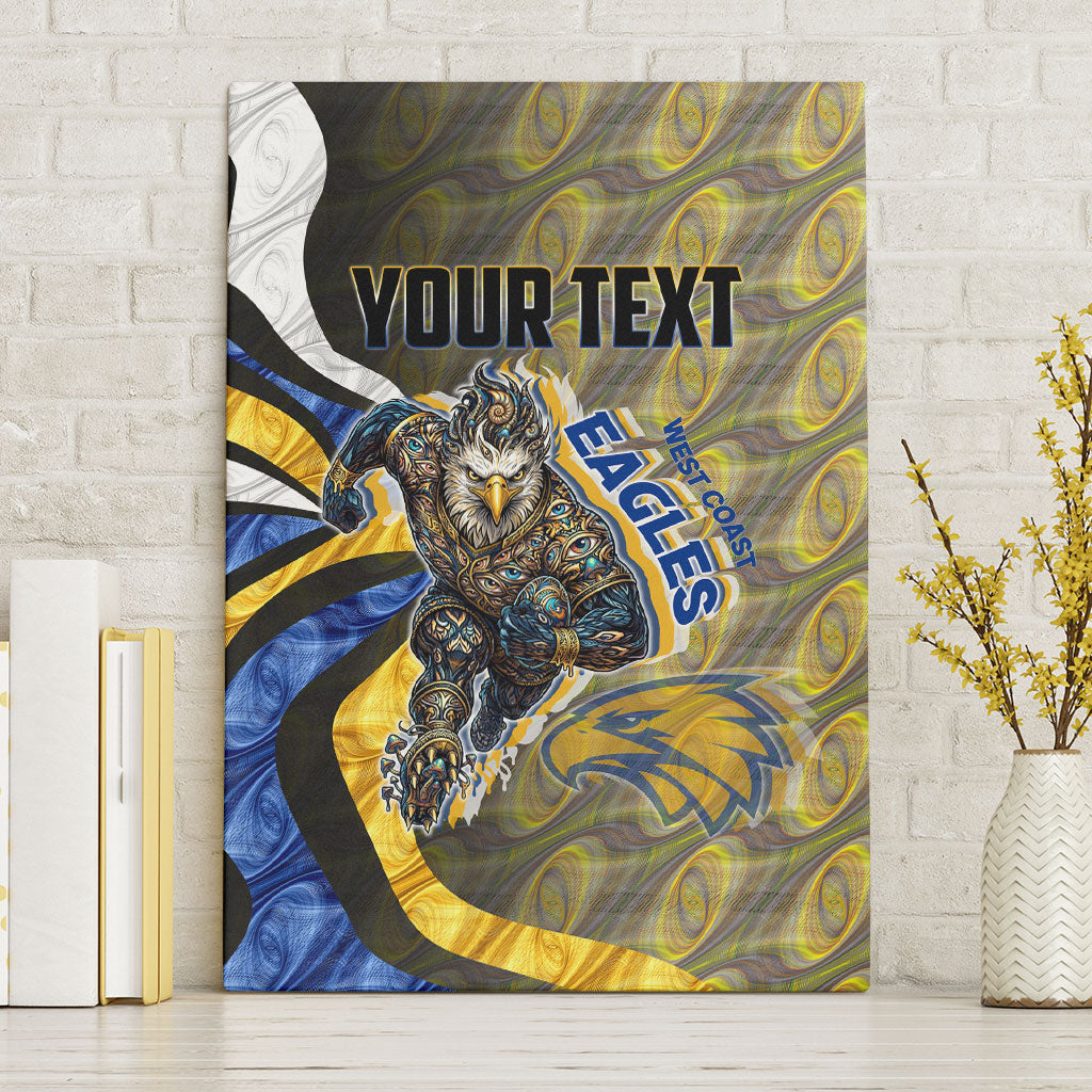 Personalised West Coast Eagles Canvas Wall Art Trippy Psychedelic Abstract Art Mascot Football Fans