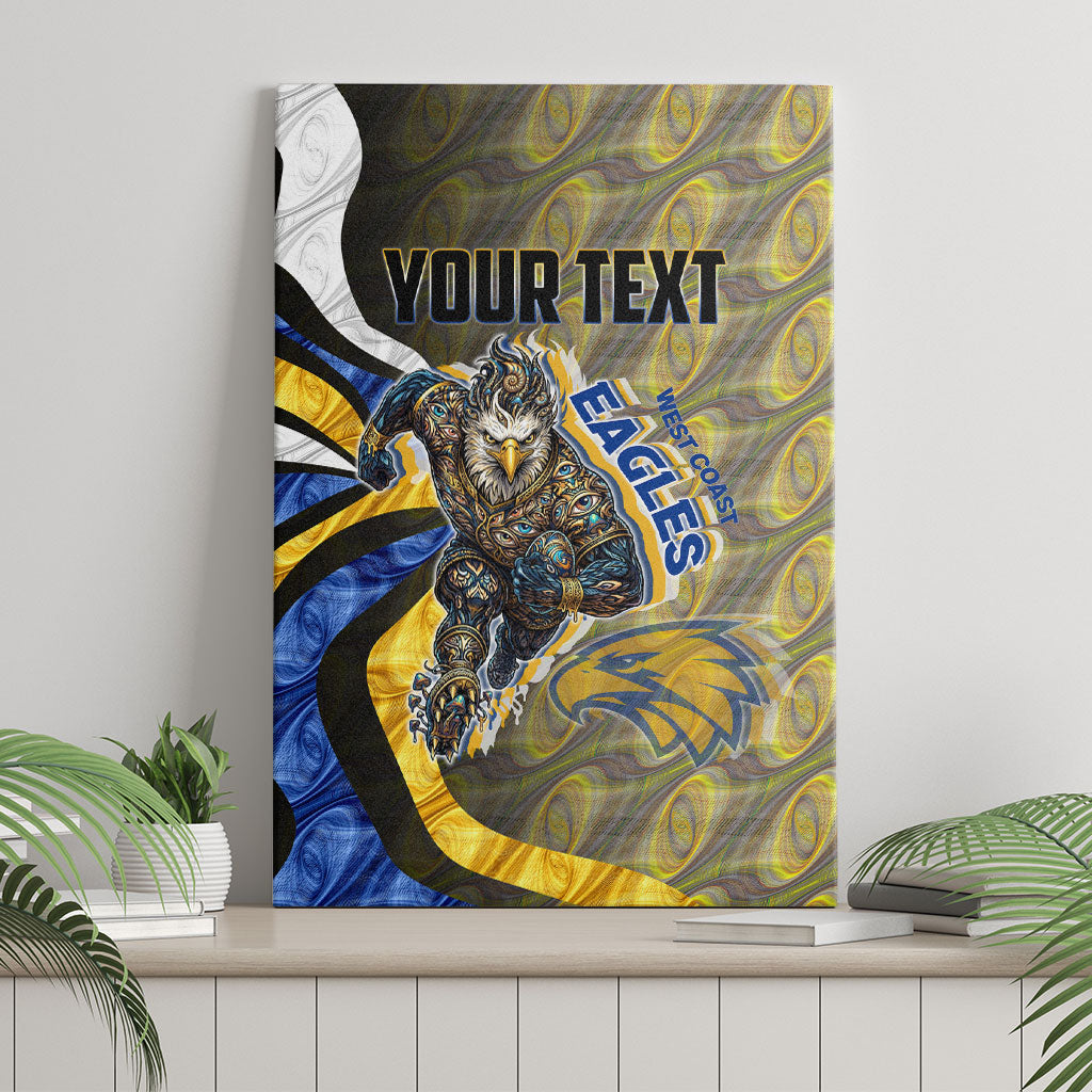 Personalised West Coast Eagles Canvas Wall Art Trippy Psychedelic Abstract Art Mascot Football Fans