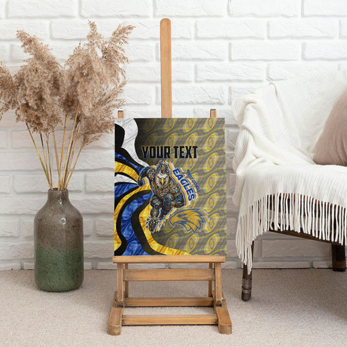 Personalised West Coast Eagles Canvas Wall Art Trippy Psychedelic Abstract Art Mascot Football Fans