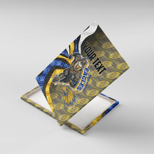 Personalised West Coast Eagles Canvas Wall Art Trippy Psychedelic Abstract Art Mascot Football Fans