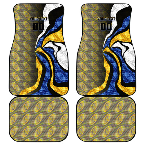 Personalised West Coast Eagles Car Mats Trippy Psychedelic Abstract Art Mascot Football Fans