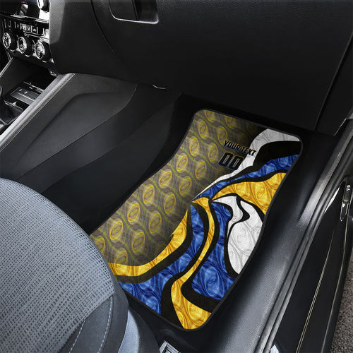 Personalised West Coast Eagles Car Mats Trippy Psychedelic Abstract Art Mascot Football Fans