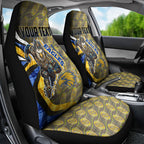 Personalised West Coast Eagles Car Seat Cover Trippy Psychedelic Abstract Art Mascot Football Fans