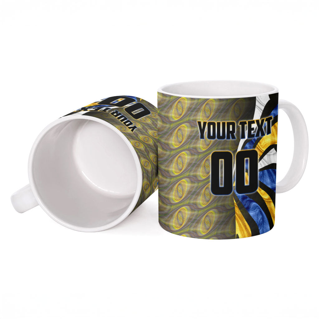 Personalised West Coast Eagles Ceramic Mug Trippy Psychedelic Abstract Art Mascot Football Fans