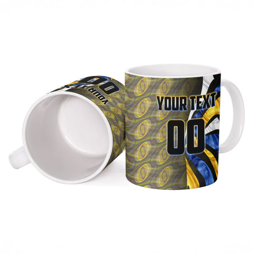 Personalised West Coast Eagles Ceramic Mug Trippy Psychedelic Abstract Art Mascot Football Fans